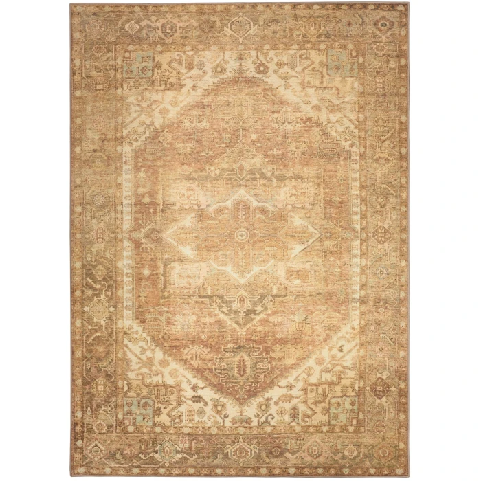 Nourison Vintage Washables Gold VWS14 5 ft. 3 in. X 7 ft. 3 in. Rect. Rug