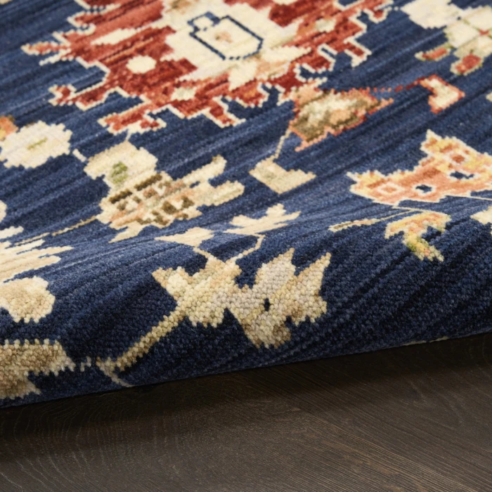 Nourison Home Antique Bloom Blue ANB01 2ft.4in. x 12ft. Rect. Rug