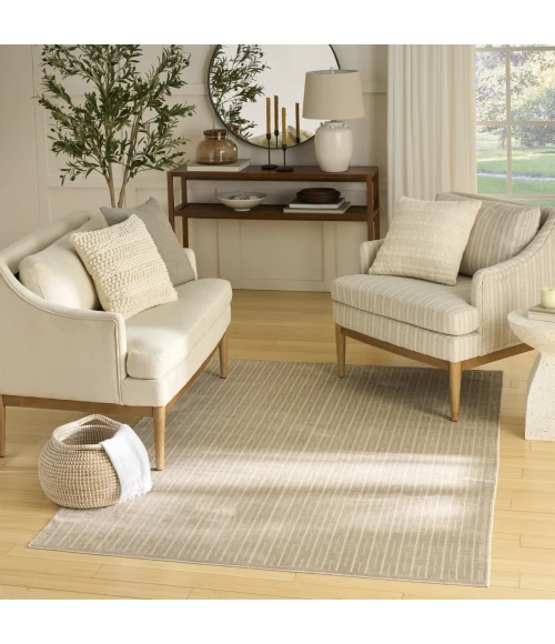 Nourison Home Washable Charm Beige WCH02 5ft. x 7ft. Rect. Rug