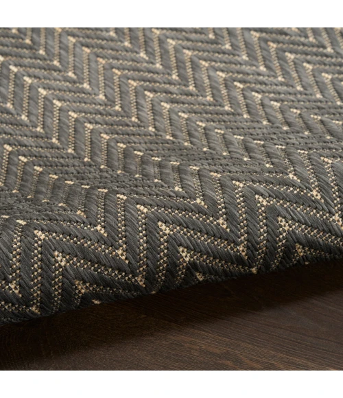 Nourison Horizon Indoor/Outdoor Charcoal HOZ02 6 ft. X 9 ft. Rect. Rug