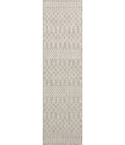 Nourison Positano Light Grey POS02 2ft.2in. x 12ft. Rect. Rug