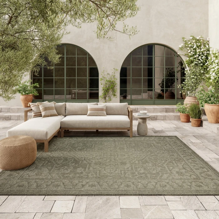 Nourison Tulum Olive TLM05 6 ft. X 9 ft. Rect. Rug