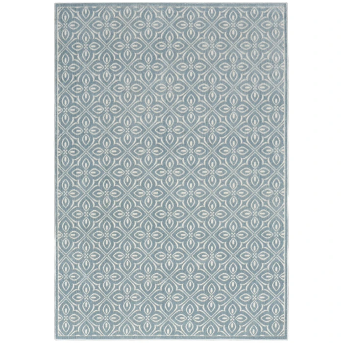 Nourison Washable Charm Blue Ivory WCH03 4 ft. X 6 ft. Rect. Rug