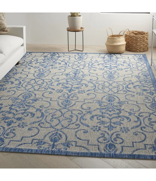 Nourison Home Country Side Blue CTR04 7ft. x 10ft. Rect. Rug