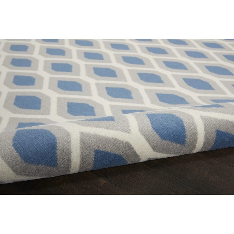 Nourison Home Grafix Blue GRF22 7ft.10in. x 9ft.10in. Rect. Rug