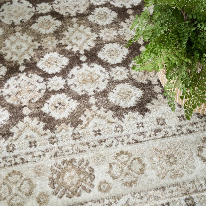 Nourison Dekor Ivory Brown DEK02 7 ft. 10 in. X 9 ft. 10 in. Rect. Rug