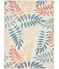Nourison Aloha Ivory Blue ALH18 7 ft. 10 in. X 10 ft. 6 in. Rect. Rug