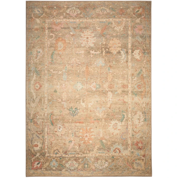 Nourison Vintage Washables Taupe Multicolor VWS09 4 ft. X 6 ft. Rect. Rug