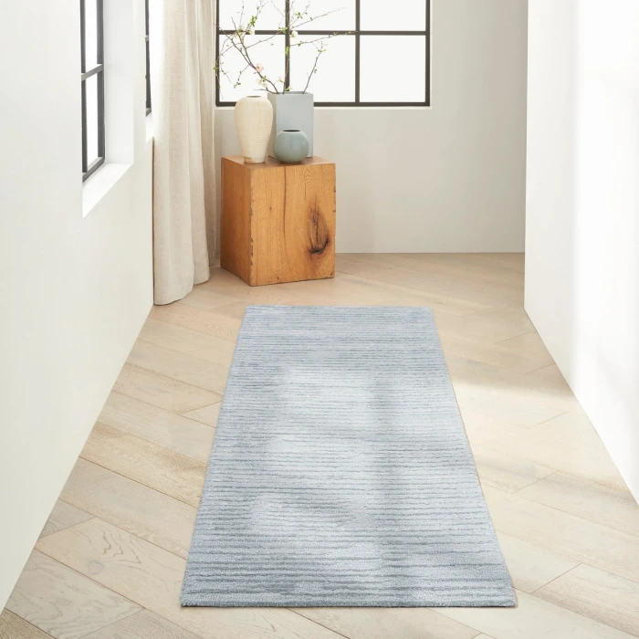 Calvin Klein CK010 Linear Light Blue LNR01 8 ft. Rect. Rug