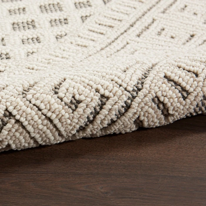Nourison Paxton Ivory/Grey PAX05 5ft. 3in. x 7ft. 11in. Rect. Rug