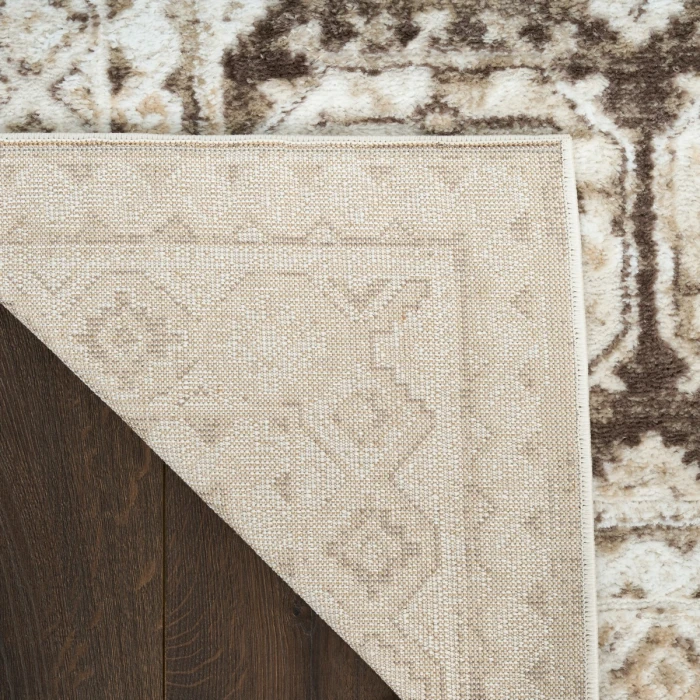 Nourison Dekor Ivory Brown DEK01 5 ft. 3 in. X 7 ft. Rect. Rug