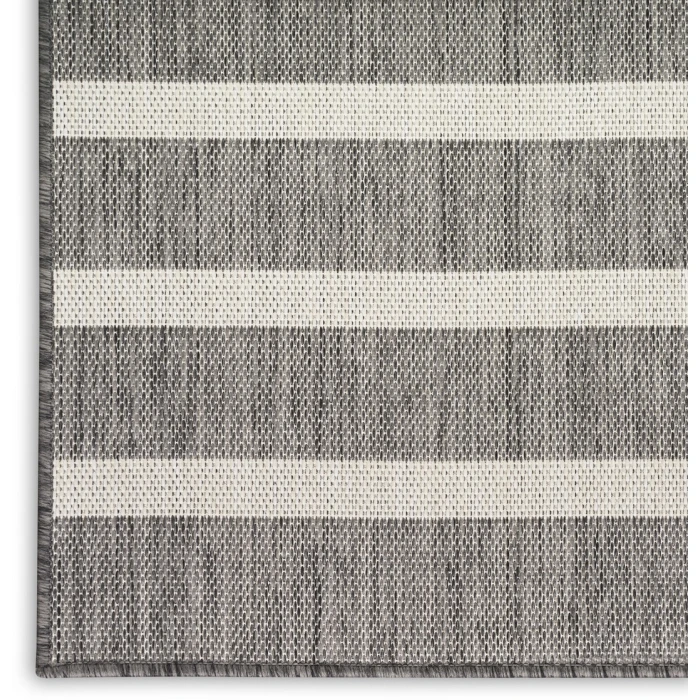 Nourison Positano Charcoal Ivory POS03 2ft.2in. x 8ft. Rect. Rug