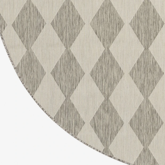 Nourison Positano Light Grey POS04 10ft. Round Rug
