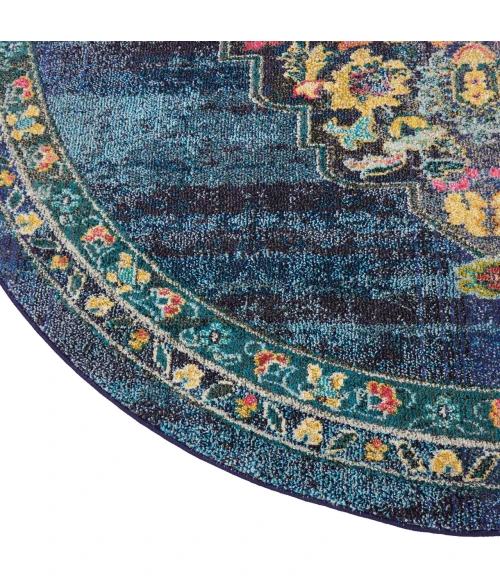 Nourison Home Passionate Blue PST01 7’10” x Round Round Rug