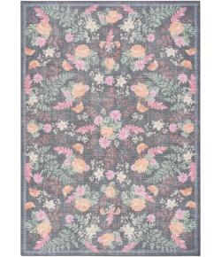 Nourison Home Botanical Washables Grey BOT02 5ft. x 7ft. Rect. Rug