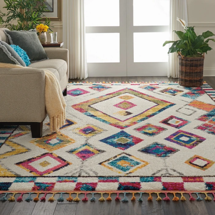 Nourison Home Nomad White NMD02 8ft.10in. x 12ft. Rect. Rug