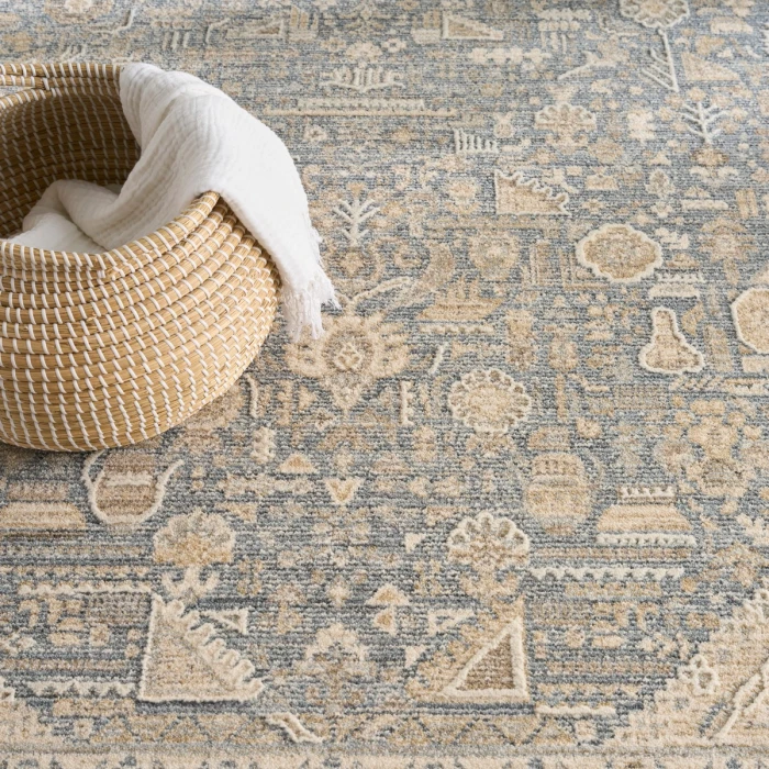Nourison Retreat Ivory Blue RET03 10 ft. X 13 ft. Rect. Rug