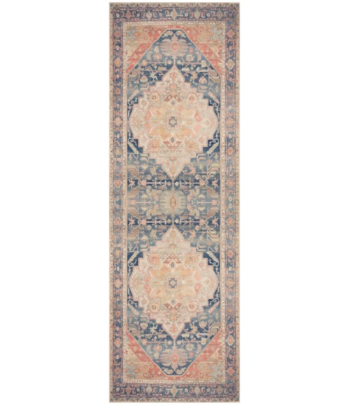 Nourison Vintage Washables Blue Coral VWS13 2 ft. X 6 ft. Rect. Rug