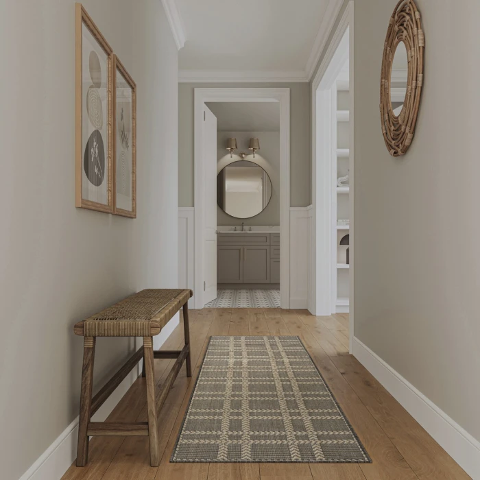Nourison Home Horizon Indoor/Outdoor Black HOZ04 2ft.2in. x 8ft. Rect. Rug
