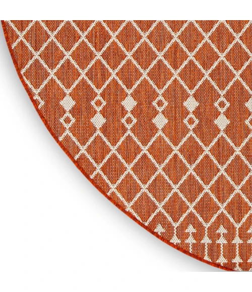 Nourison Positano Terracotta POS02 8ft. Round Rug