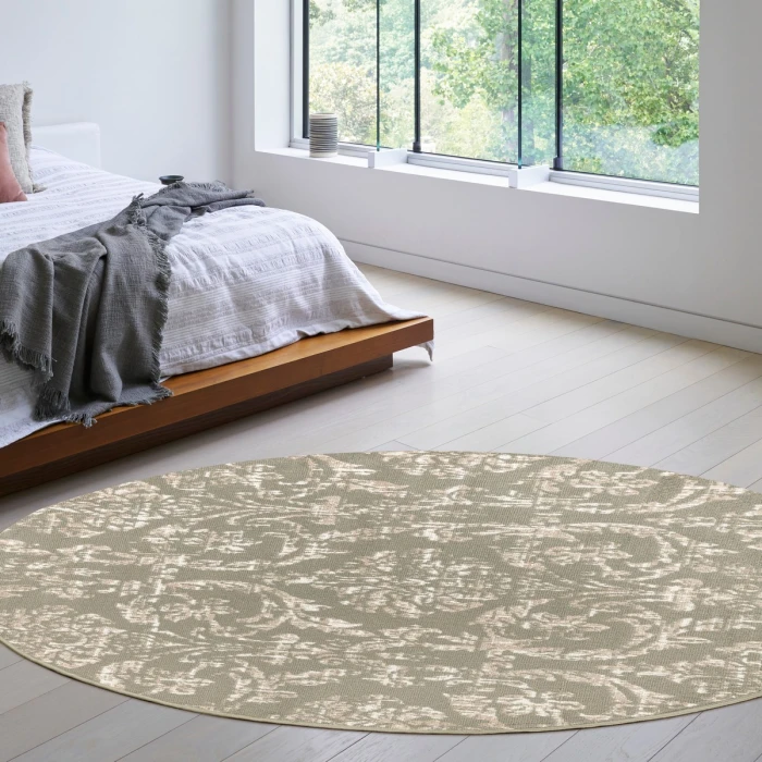 Nourison Jubilant Olive JUB09 8 ft. X Round Rug