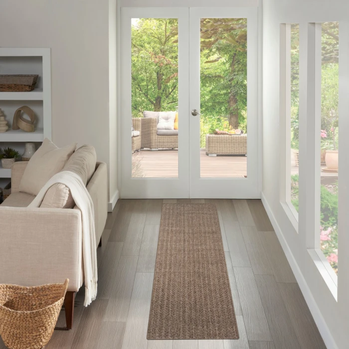 Nourison Tulum Brown TLM02 2 ft. 2 in. X 8 ft. Rect. Rug