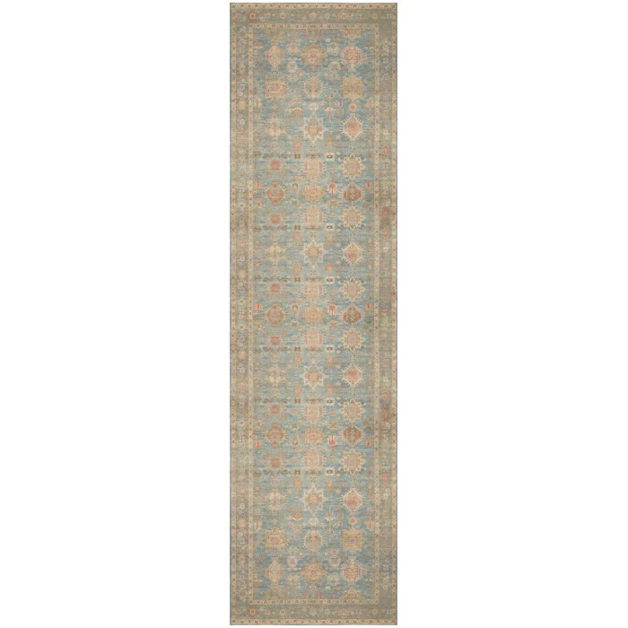 Nourison Vintage Washables Navy Multicolor VWS10 2 ft. 2 in. X 8 ft. Rect. Rug
