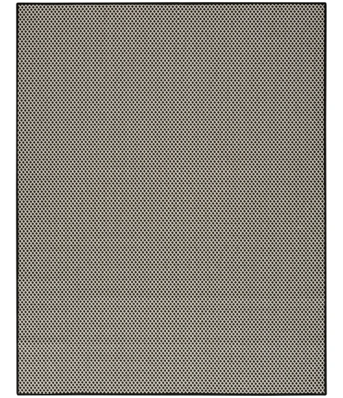 Nourison Courtyard Black White COU01 8 ft. X 10 ft. Rect. Rug