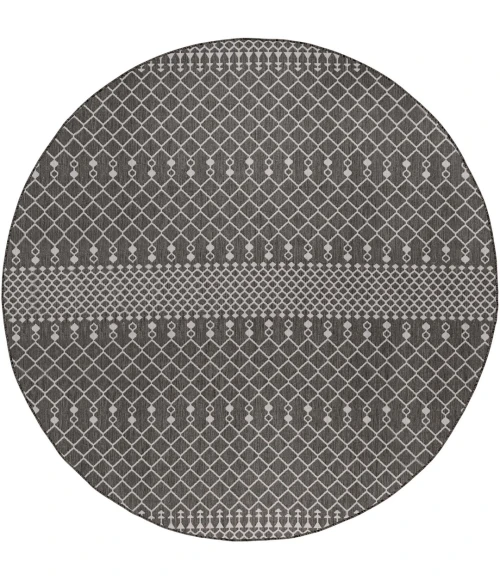 Nourison Positano Black POS02 12ft. Round Rug
