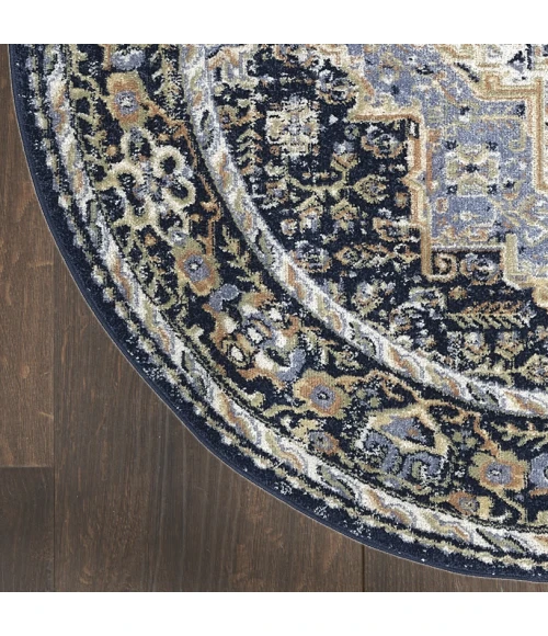 Nourison Nourison Essentials Persian Navy NRE07 6 ft. X Round Rug