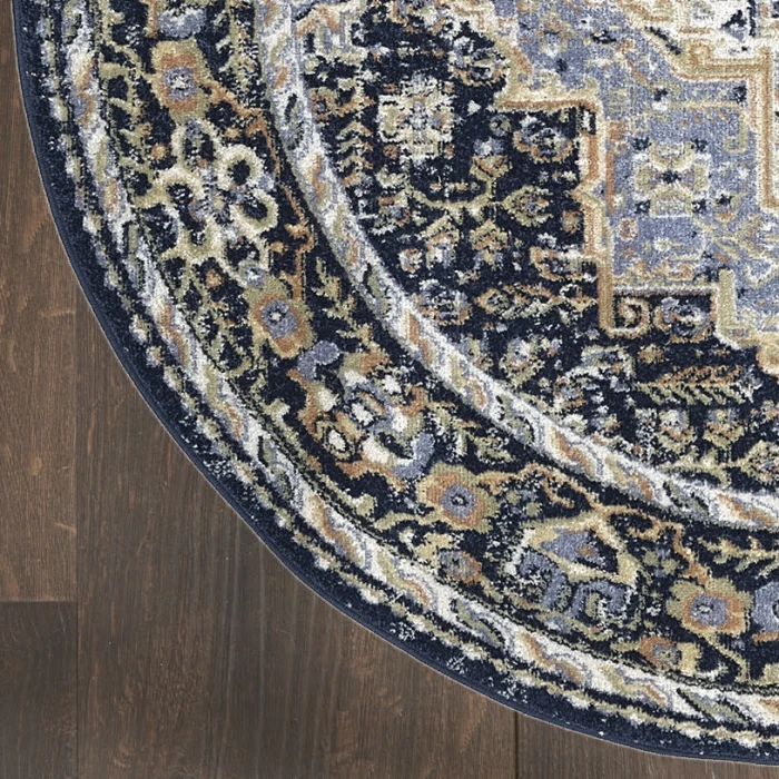 Nourison Nourison Essentials Persian Navy NRE07 6 ft. X Round Rug