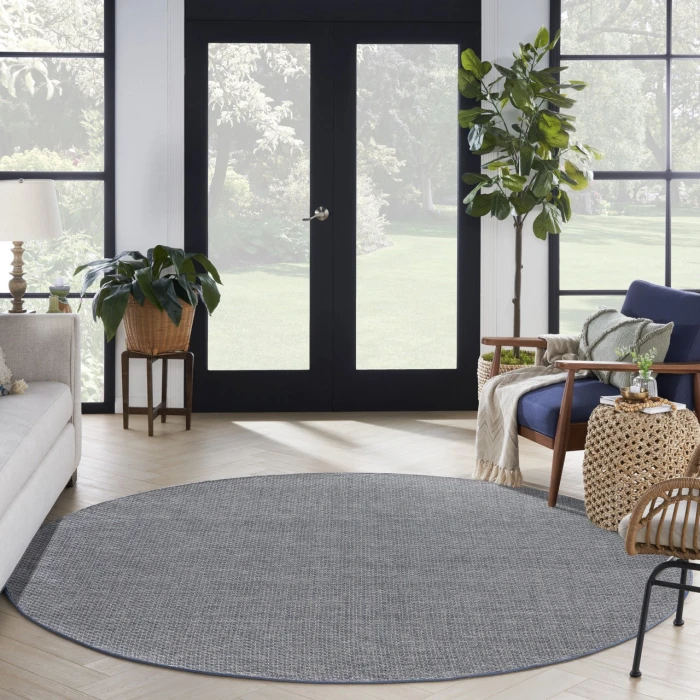 Nourison Home Tulum Blue TLM03 8ft. x Round Round Rug