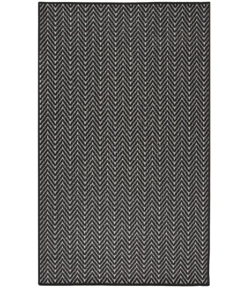 Nourison Horizon Indoor/Outdoor Black HOZ02 3 ft. X 5 ft. Rect. Rug