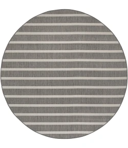 Nourison Positano Charcoal Ivory POS03 12ft. Round Rug