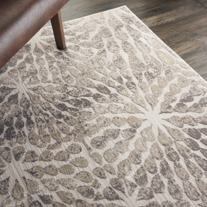 Nourison Home Silky Textures Grey SLY07 5ft.3in. x 7ft.3in. Rect. Rug