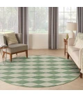 Nourison Positano Blue Green POS04 6 ft. X Round Rug
