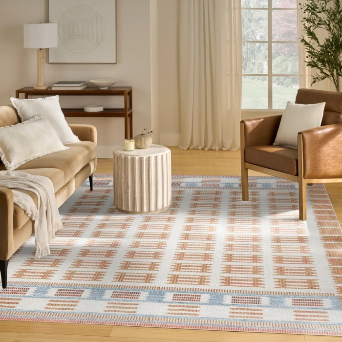 Nourison Nordic Ivory Rust NRC16 8 ft. X 10 ft. Rect. Rug