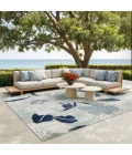 Nourison Suncoast Grey Navy SNC01 9ft. x 12ft. Rect. Rug