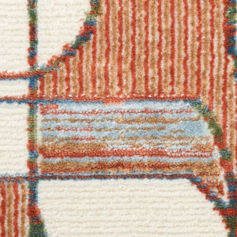 Nourison Nordic Ivory Rust NRC17 4 ft. X 6 ft. Rect. Rug