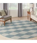 Nourison Positano Aqua POS04 6 ft. X Round Rug