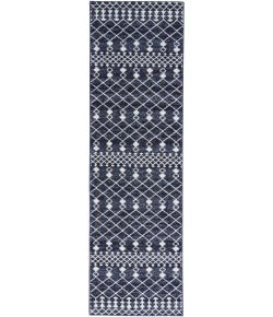 Nourison Palermo Navy/Grey PMR03 2ft. 2in. x 7ft. 6in. Rect. Rug