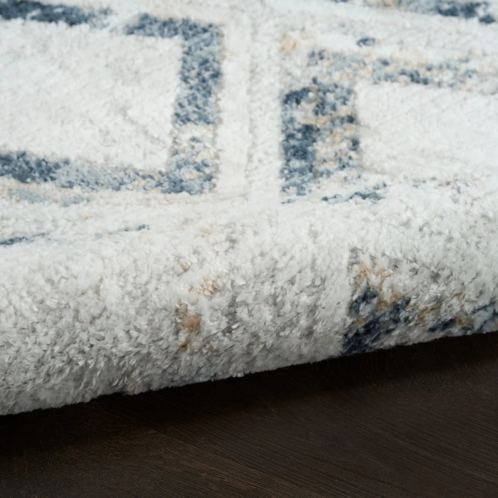 Nourison Dekor Grey Navy DEK05 4 ft. X 6 ft. Rect. Rug