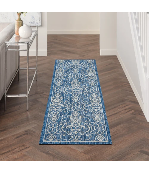 Nourison Country Side Denim CTR04 2ft.2in. x 7ft.6in. Rect. Rug