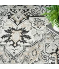 Nourison Dekor Ivory Charcoal DEK08 5 ft. 3 in. X 7 ft. Rect. Rug