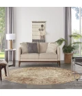 Nourison Home Astra Machine Washable Brown ASW12 7ft.10in. x Round Round Rug