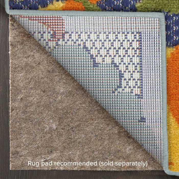Nourison Aloha Navy Multicolor ALH17 10ft. x 14ft. Rect. Rug