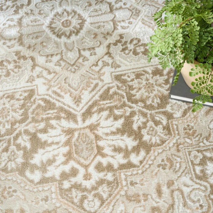Nourison Dekor Taupe Ivory DEK08 5 ft. 3 in. X 7 ft. Rect. Rug