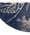 Nourison Home Tranquil Navy TRA08 5ft.3in. x Round Round Rug