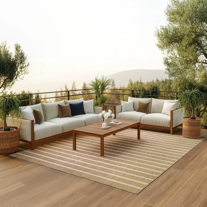 Nourison Positano Beige Ivory POS03 9 ft. X 12 ft. Rect. Rug