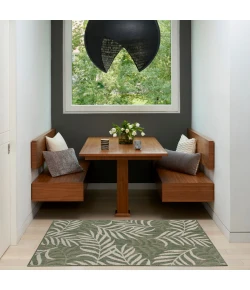 Nourison Home Garden Oasis GOA01 Green Ivory 2 ft. X 4 ft. Area Rug